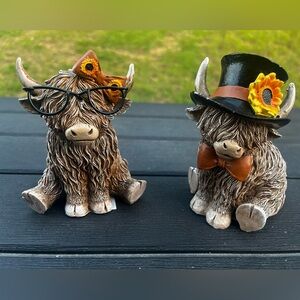 Hobby Lobby Fall Highland Cows set of 2